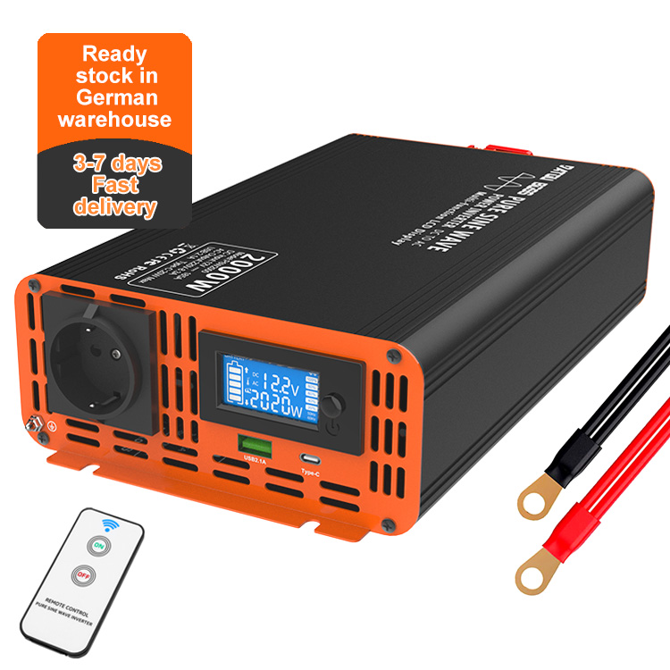 Power Inverter 12V 220V 4000W Continuous - الذروة 4000 واط 12 فولت 24
