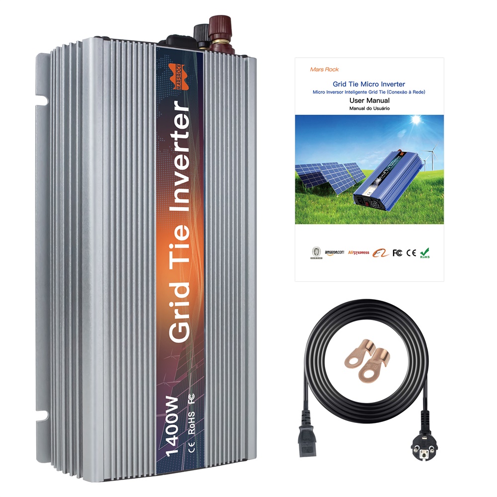 1000-1400 واط شبكة التعادل ماي - مراجعة Micro Inverter 1400W Solar Grid Tie وسعره