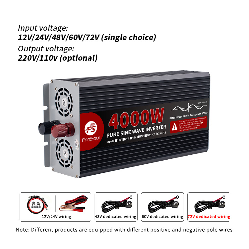 محول تيار متردد بقوة حقيقية وم - مراجعة Pure Sine Wave Inverter 5000W 48V 220V وسعره