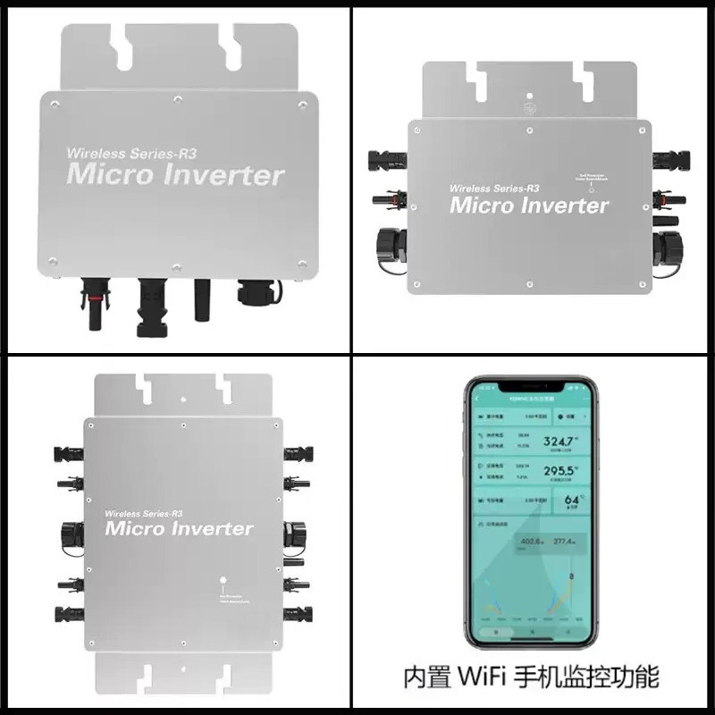 محول طاقة شمسية صغير متصل بالش - مراجعة Micro Inverter 1400W Solar Grid Tie وسعره