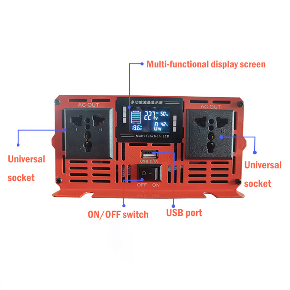 موجة جيبية نقية 3500 واط 5000  - مراجعة Pure Sine Wave Inverter 5000W 48V 220V وسعره