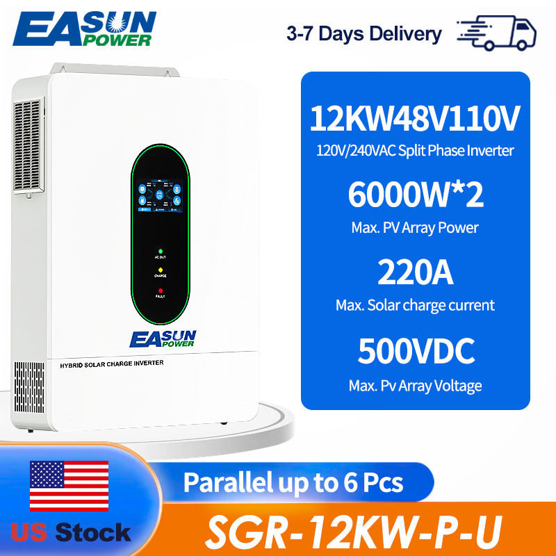 EASUN US 12KW 12000W محول طاقة - مراجعة Grid Tie Inverter Limiter 2000W وسعره