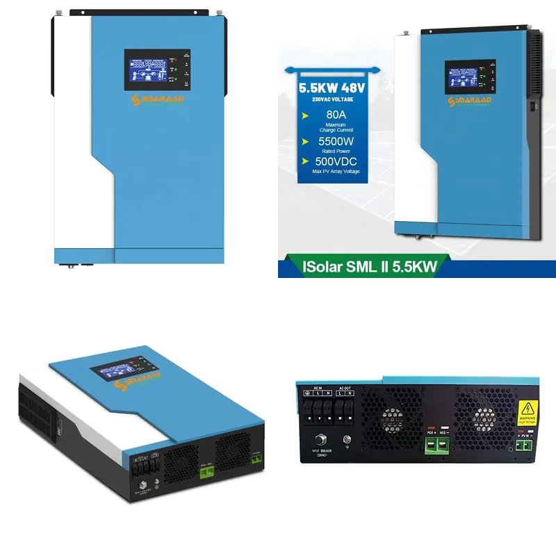 جهاز تحكم بالطاقة الشمسية 3.5  - مراجعة Hybrid Solar Inverter 5.5Kw Mppt 48V وسعره